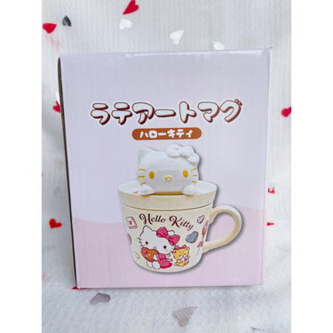 Sanrio Latte Art Mug Hello Kitty 3D with Lid Sanrio